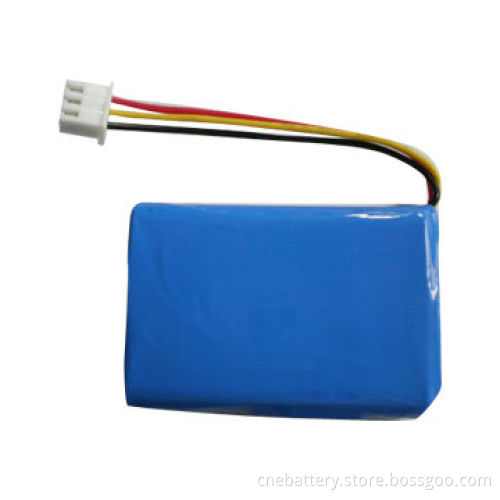 3.7V 4,000mAh lithium polymer battery with model PL4676100P packaged by PVC tube